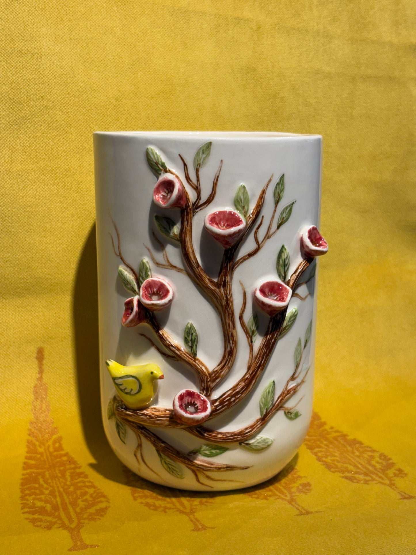 Bird & flower Vase