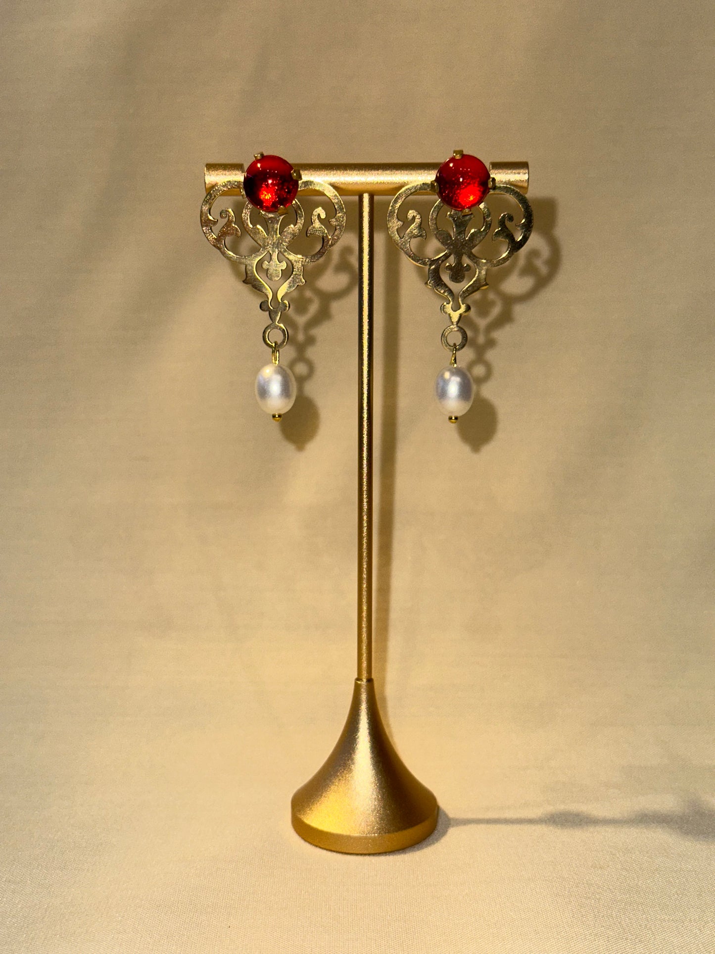 Afarid red Earring