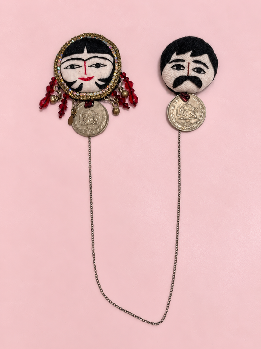 Zan o mard Ghajari pin