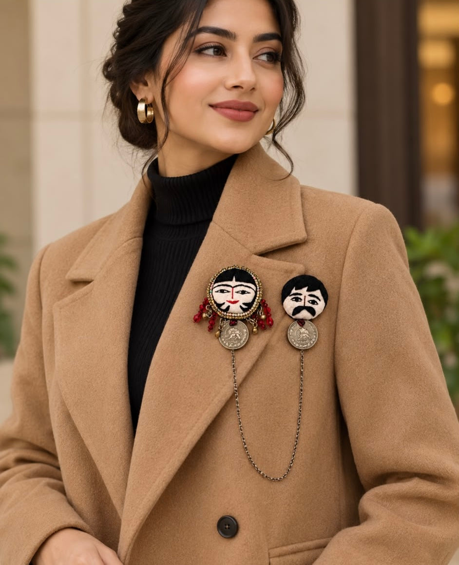 Zan o mard Ghajari pin