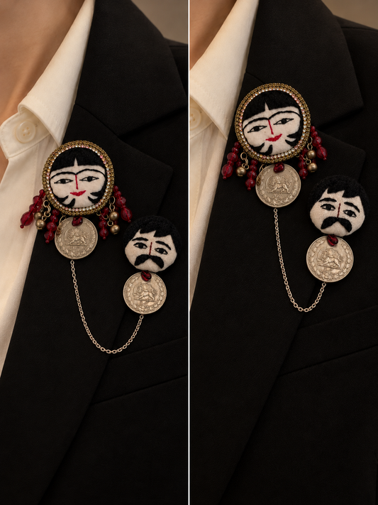 Zan o mard Ghajari pin