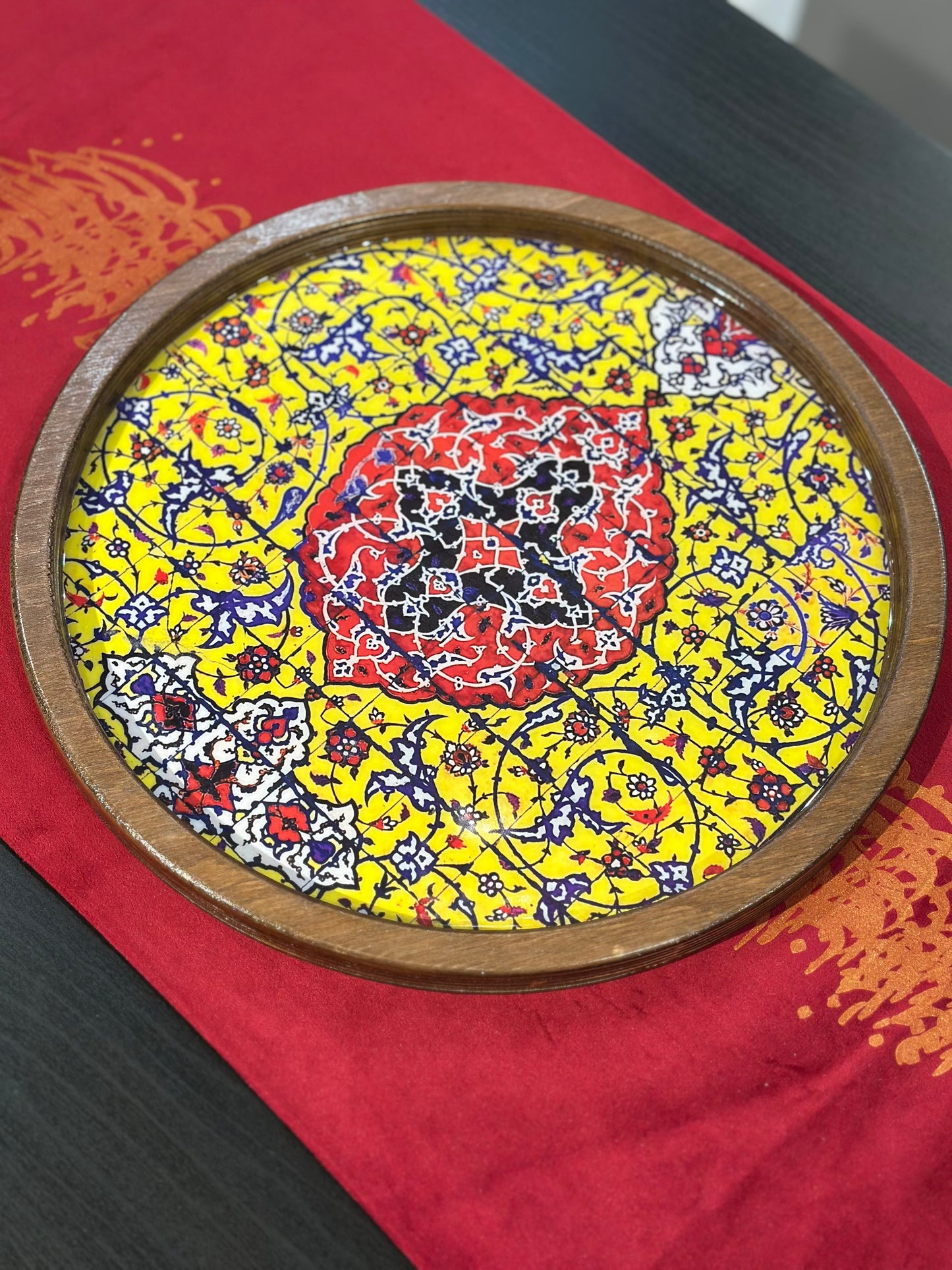 Circle Wooden Tray