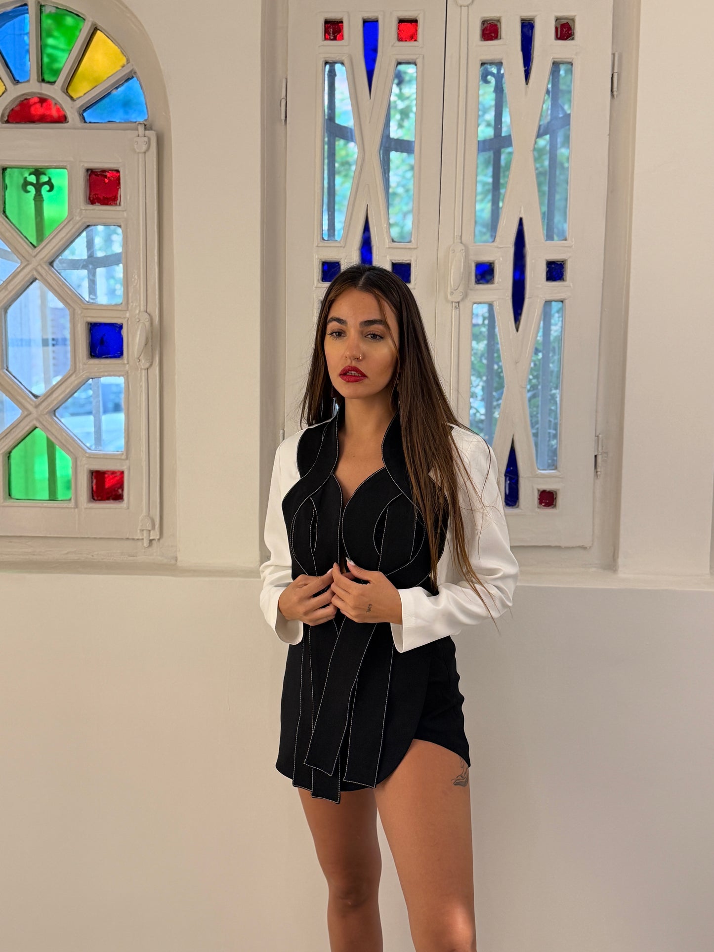 White&Black Blazer