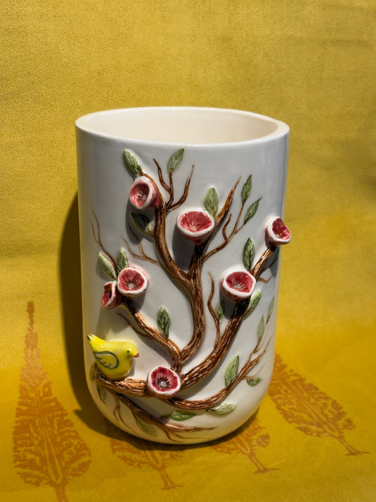Bird & flower Vase