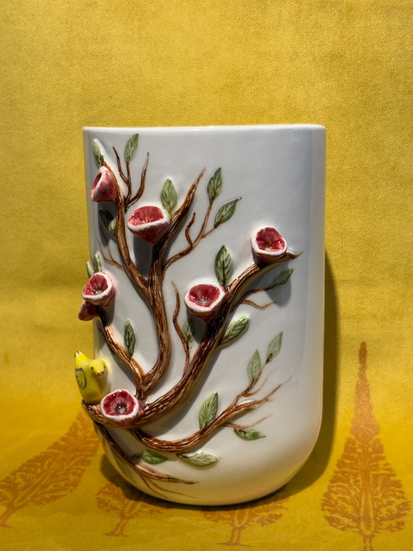 Bird & flower Vase