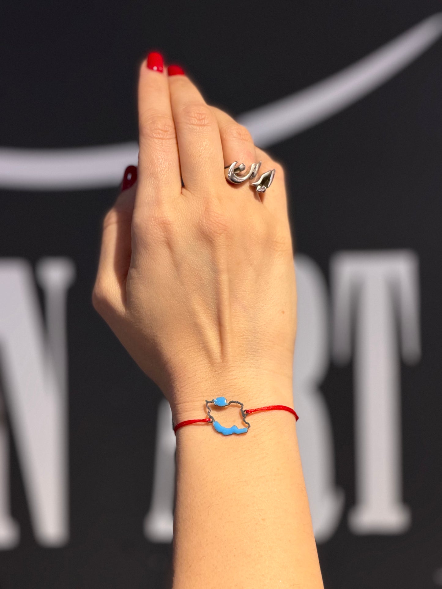 Iran Map Steel Bracelet