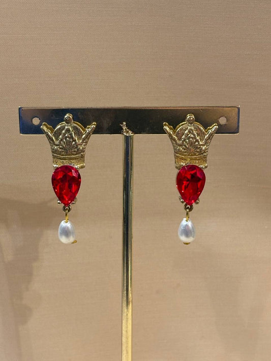 Red Tiara Earring