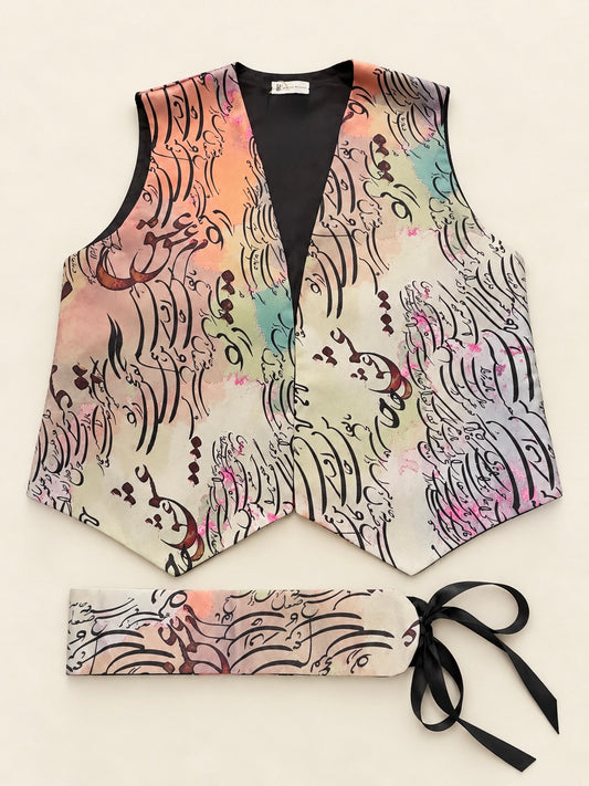 Calligraphy Vest & Belt Set