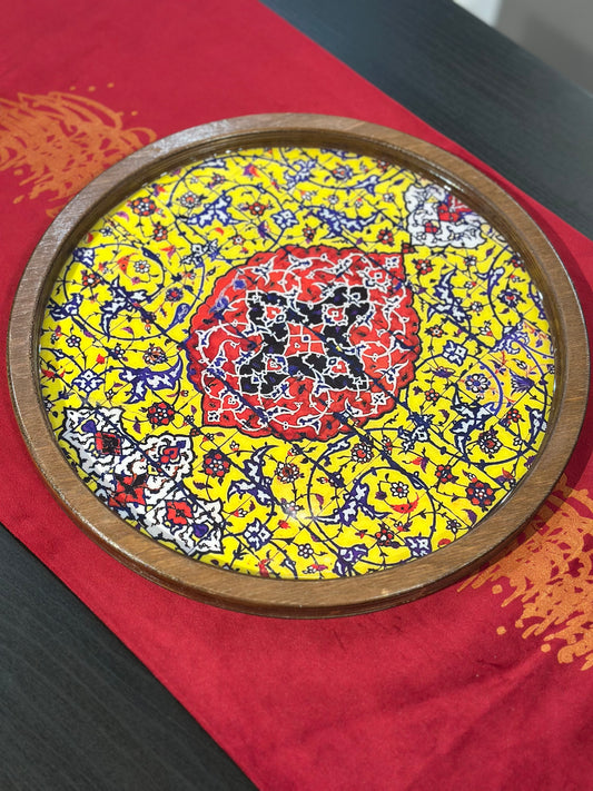 Circle Wooden Tray