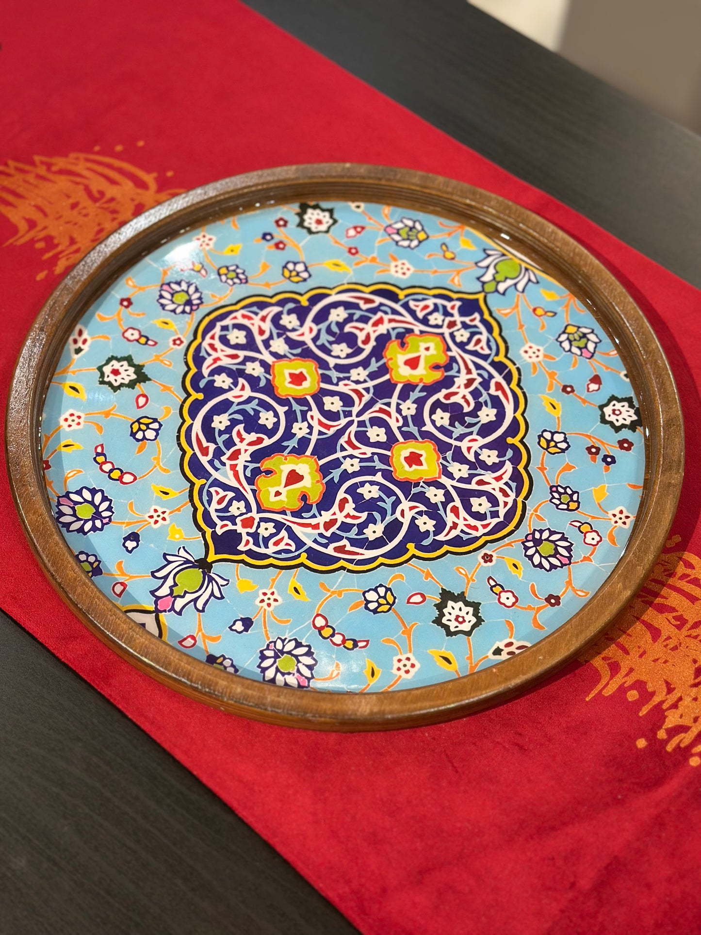 Circle wooden Tray