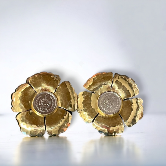 Flower Coin Earing