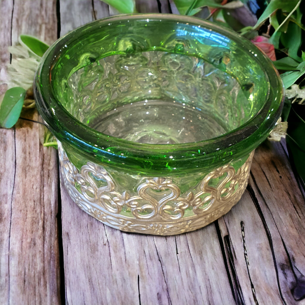 Hand made Glass & Brass Bowl